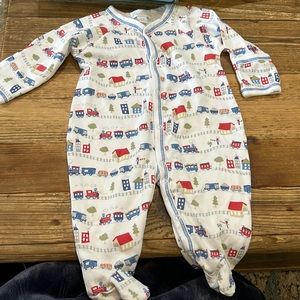 EUC kissy kissy train one piece romper baby boy size 0-3